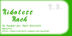 nikolett mach business card